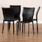 Baxton Studio Heidi Black Faux Leather Upholstered 4-Piece Dining Chair Set 171-10792 - alternate 7